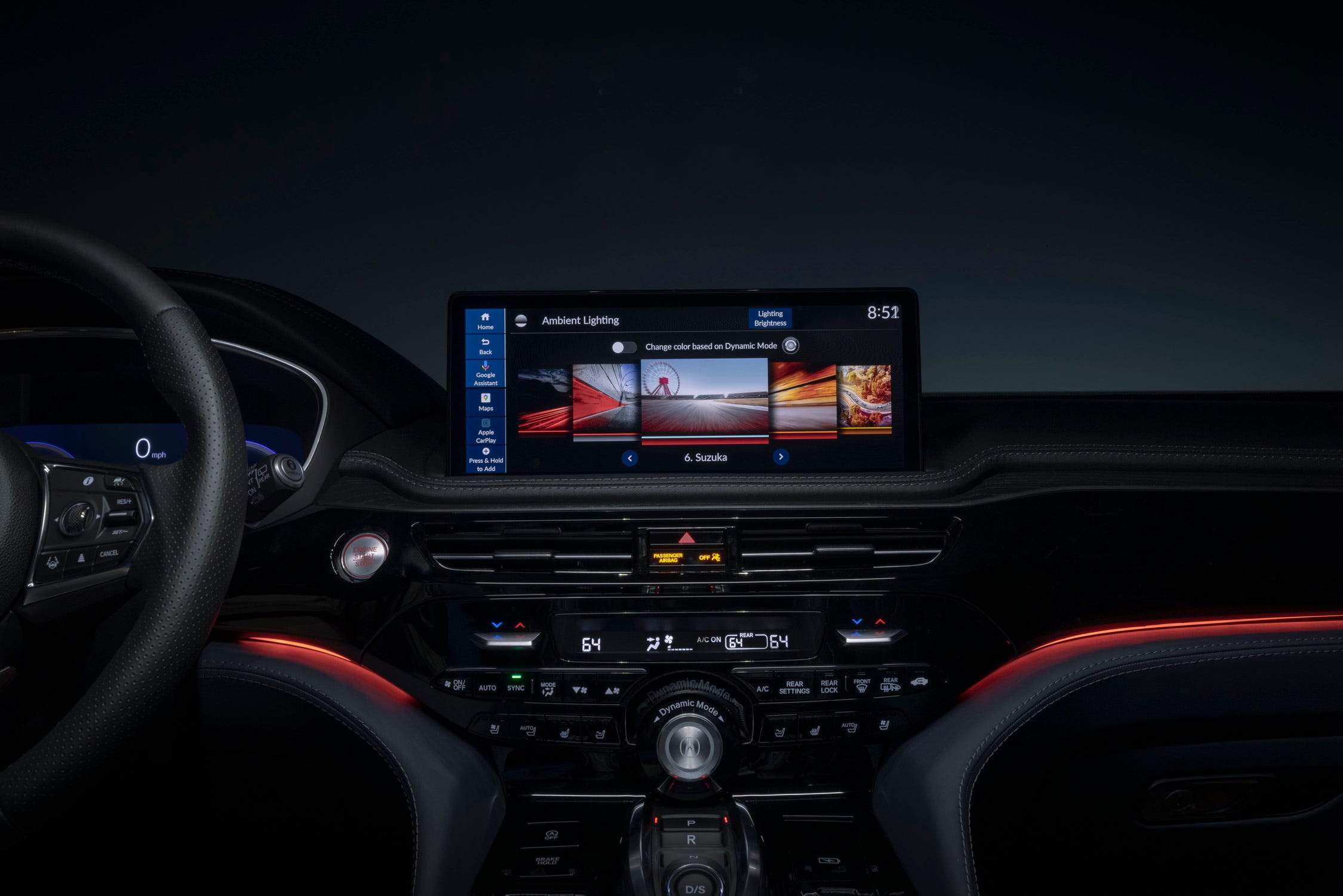 The new 12.3-inch central infotainment display is a touchscreen, as Acura has dropped its remote touchpad.