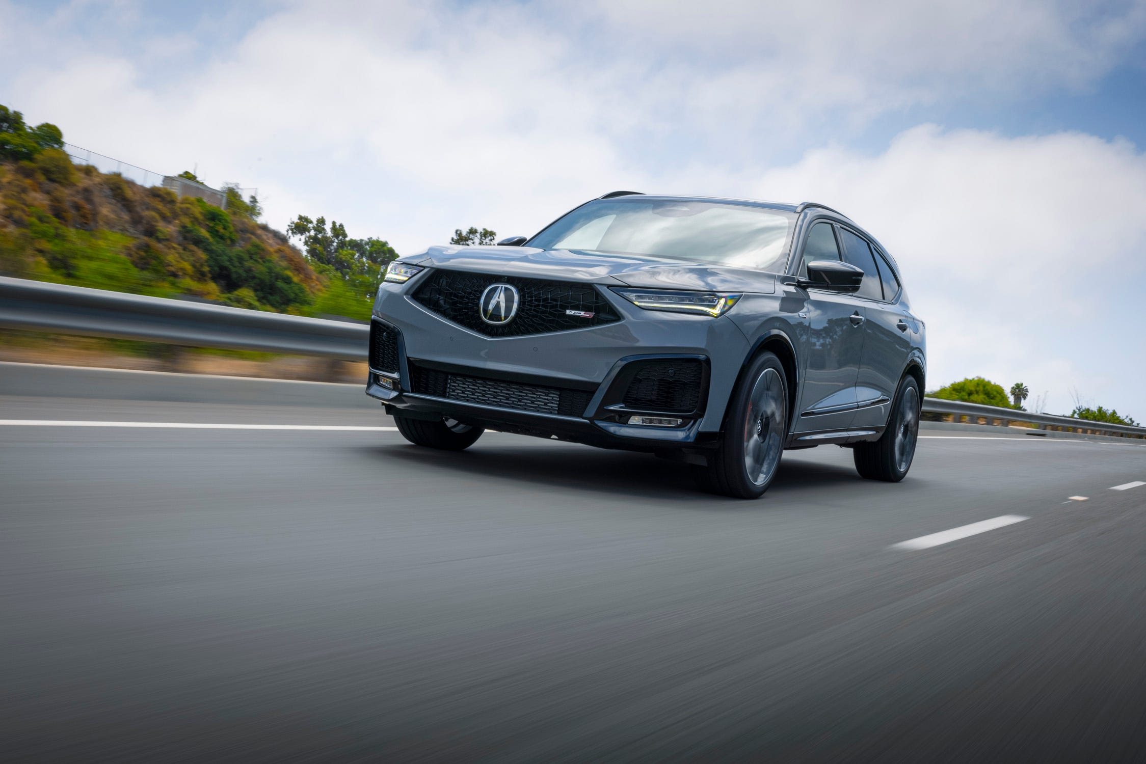 The Type S is the top offering in MDX lineup, with a 355-hp turbocharged 3.0-liter V-6 in place of the 290-horse naturally aspirated 3.5-liter unit in lesser models.